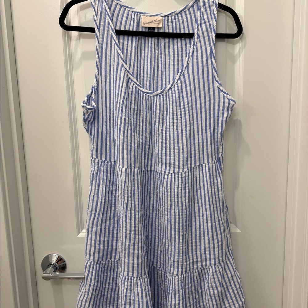 Universal Thread Blue and White Striped Top